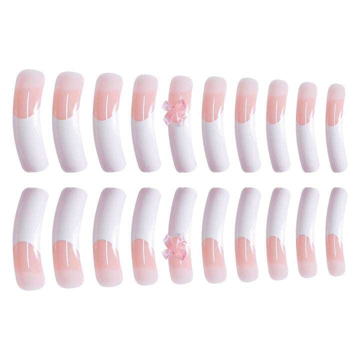 Elegante mit Schleifen verzierten Acryl-Presse-Nägel Karnz