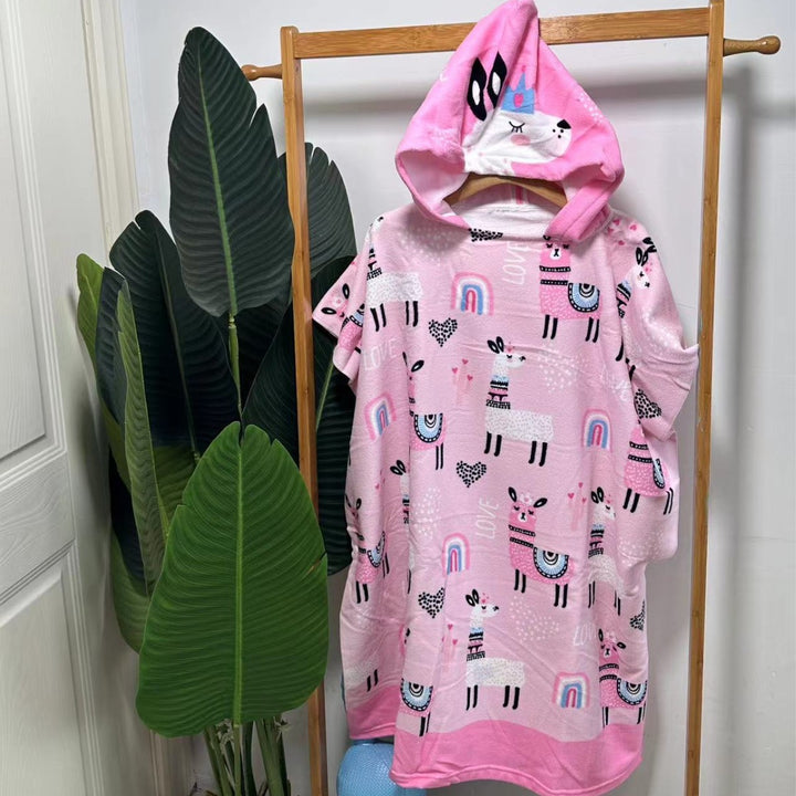 Kinder Haifisch-Design Kapuzenhandtuch Poncho Karnz