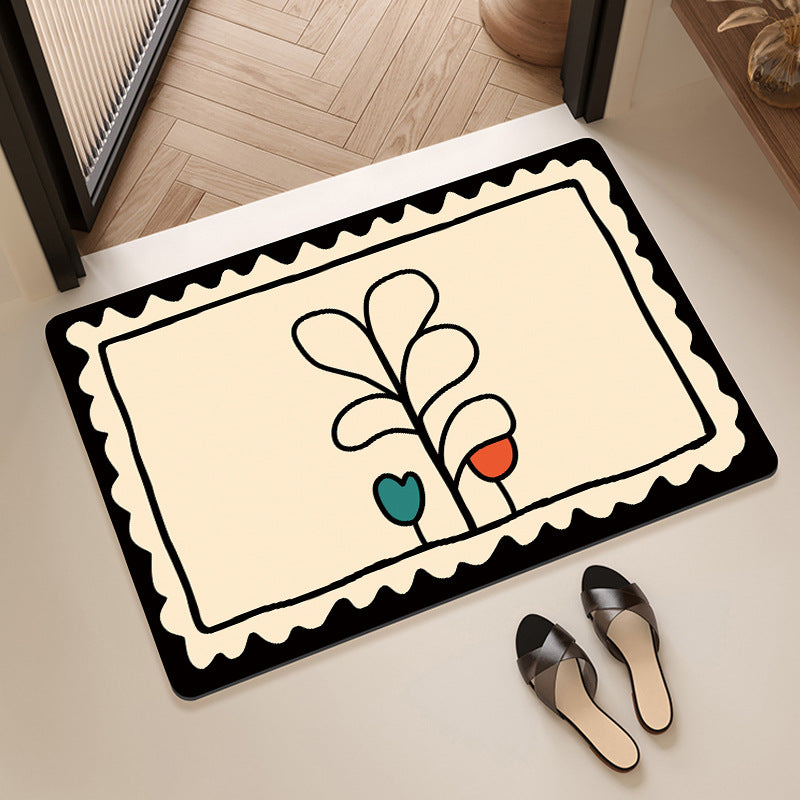Dekorativer floral bedruckter Badematte Karnz