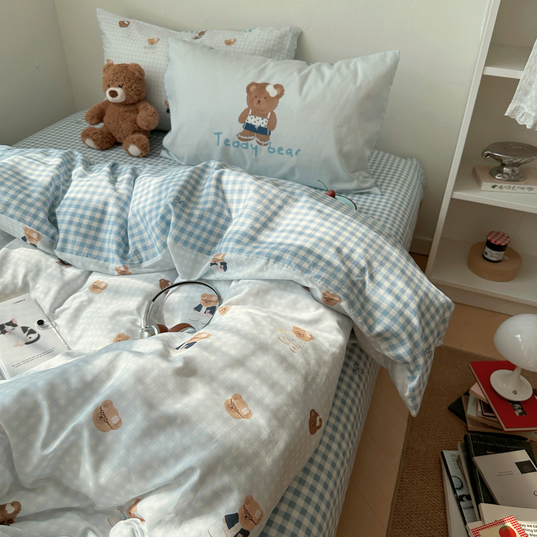 Süßes Cartoon-Bär-Thema Bettwäsche Set