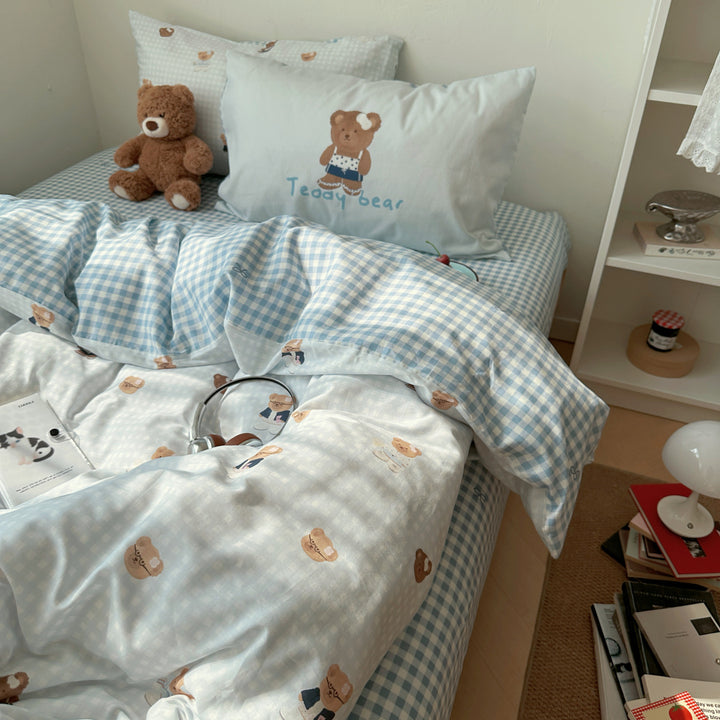Süßes Cartoon-Bär-Thema Bettwäsche Set