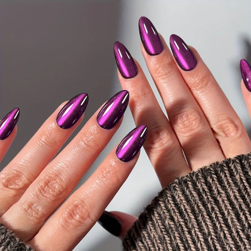 Reflektierende Lange-Stiletto Press-On Nägel