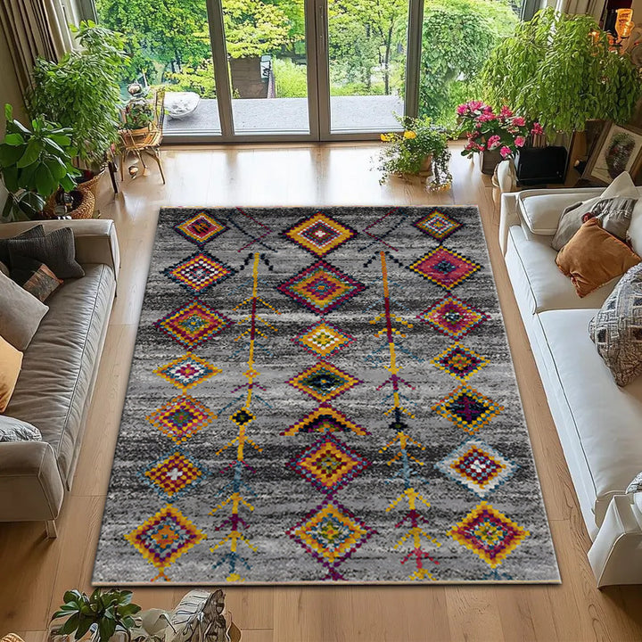 Bohemian geometrisches Muster Teppich Karnz
