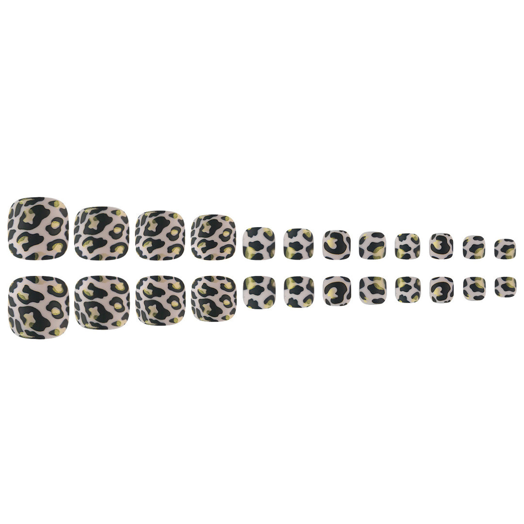 Künstlerischer Leopardenprint Zehen Nagelkunst Karnz