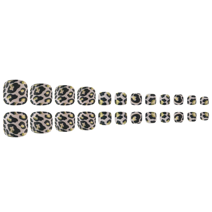 Künstlerischer Leopardenprint Zehen Nagelkunst Karnz