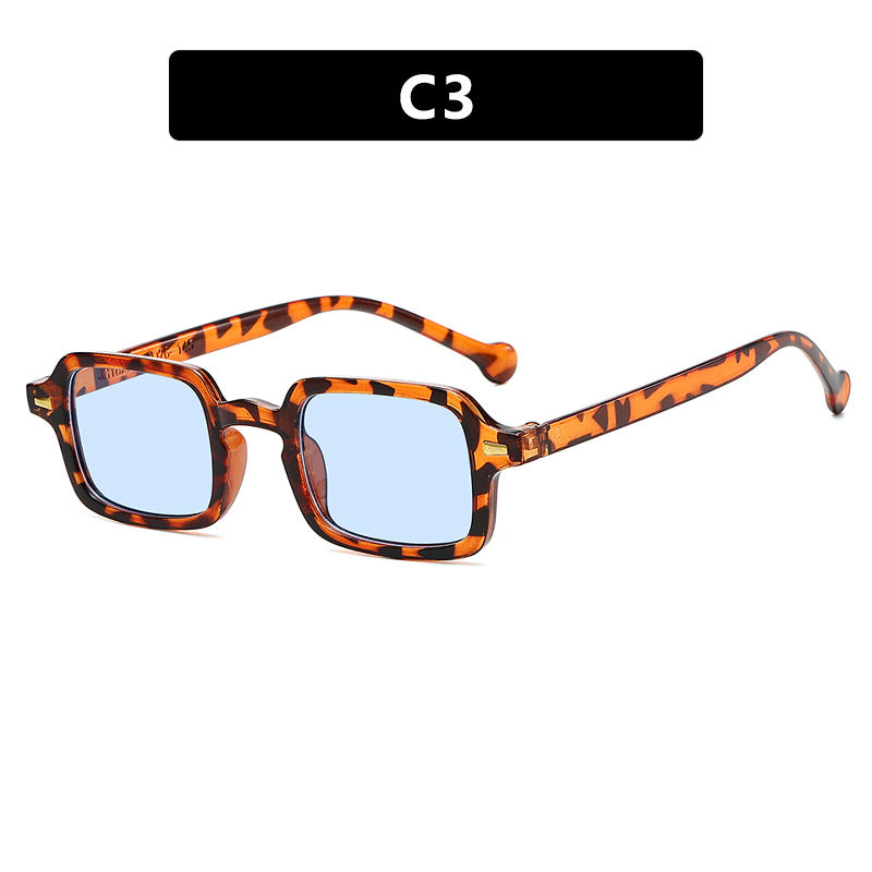 Damen exklusive quadratische Sonnenbrille mit elegantem Metallrahmen und UV-Schutz Karnz