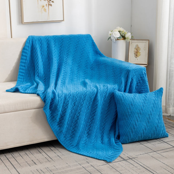 Luxuriöse strukturierten Strickdecke