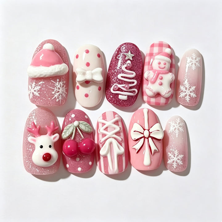 Festliche Themen Presse-On Nagelkunst-Set Karnz 1790636261