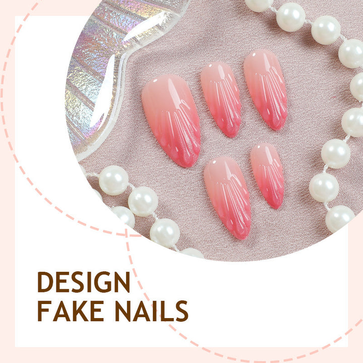 Kunstnagelset mit zartem Ombre-Design Karnz
