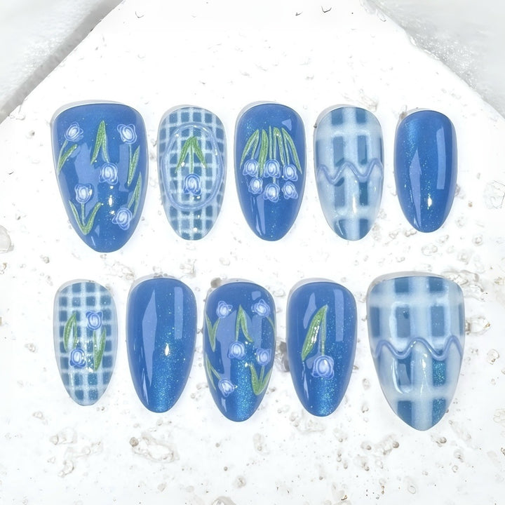 Künstlerisch Themed Press-On Nagelkunst Set