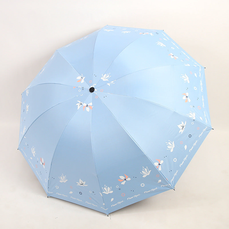 Damen eleganter Schirm mit floralem Druckdesign Karnz