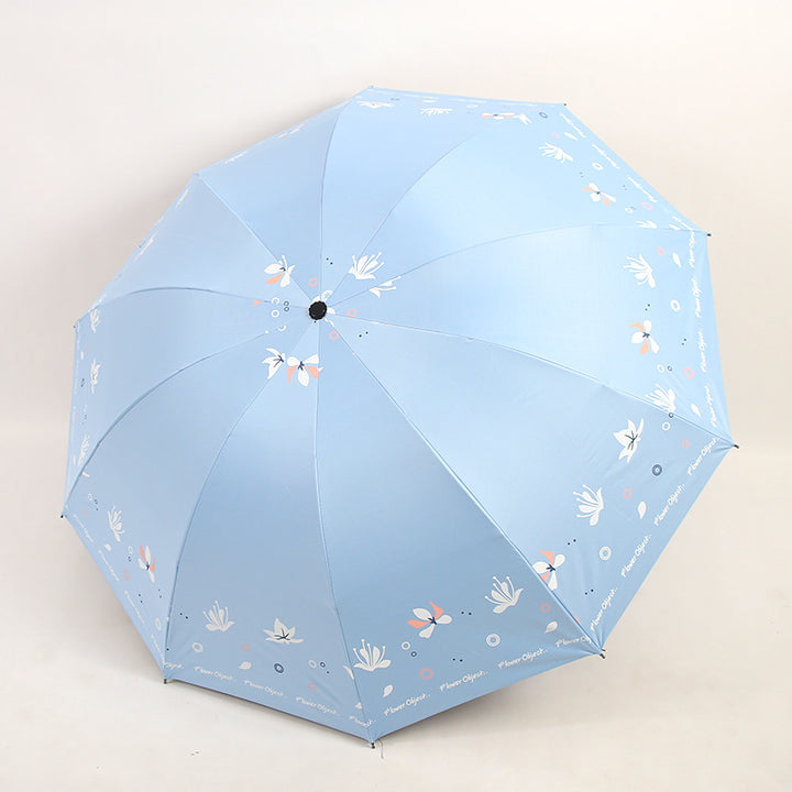 Damen eleganter Schirm mit floralem Druckdesign Karnz