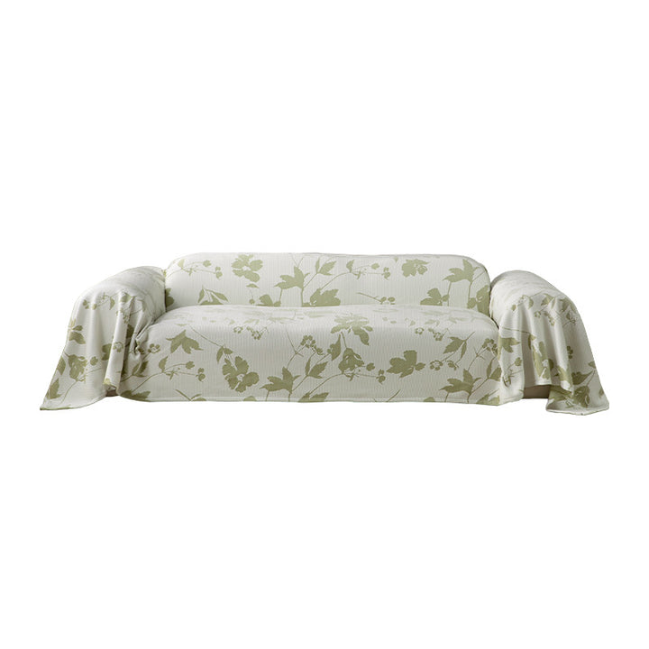 Universeller Sofa-Überwurf mit Blumenrelief und elastischem Saum