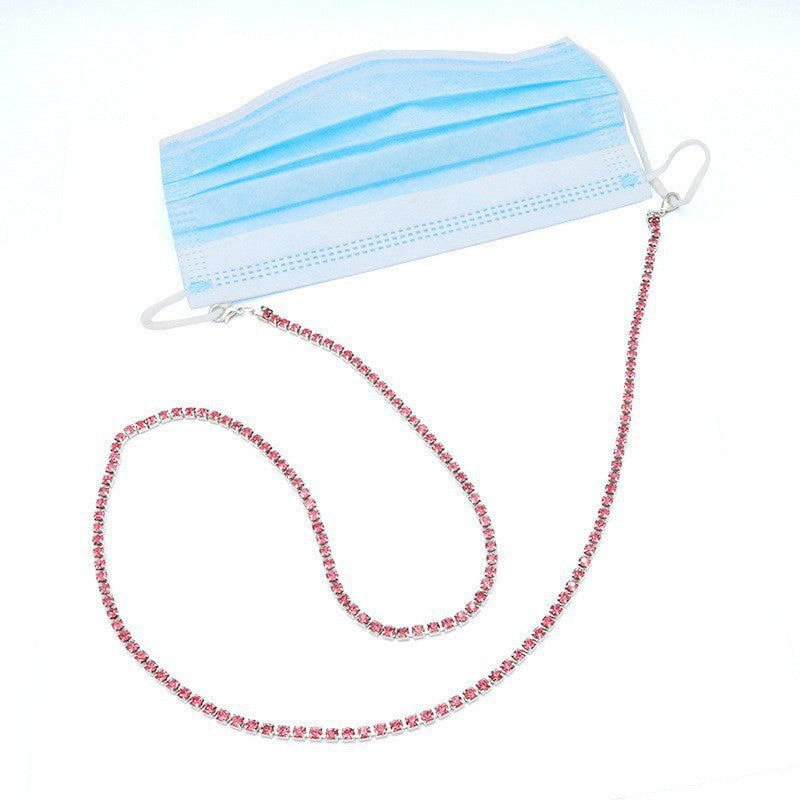 Glitzernde Strass Brillen Kette Karnz