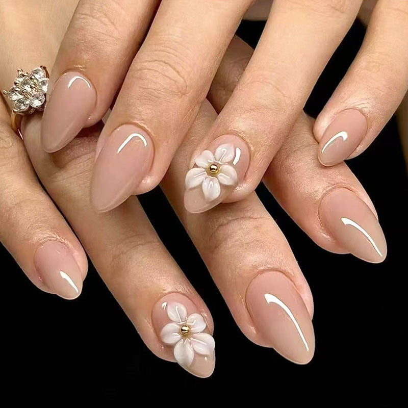 Elegante florale Press-On Nagelkunst  1791110838