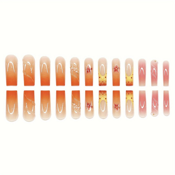 Dekorativer Press-On Nagelset Karnz