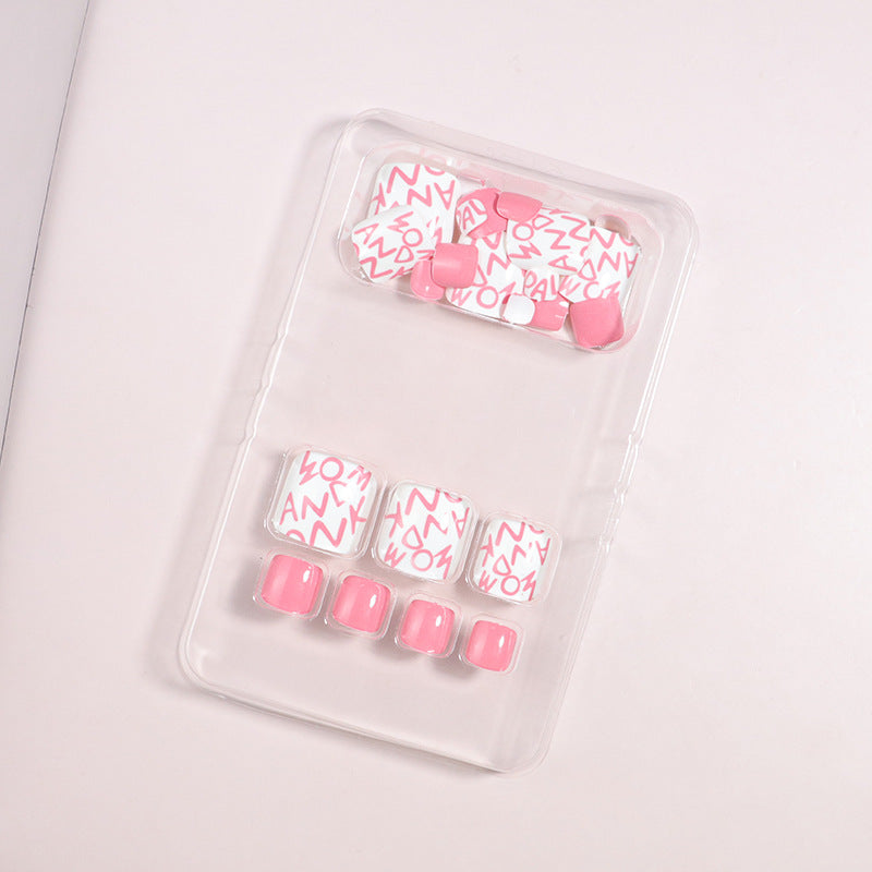 Künstlerisches Floral Press-On Nagelkunst Set Karnz