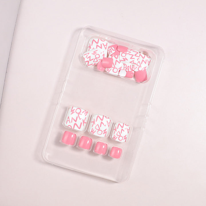 Künstlerisches Floral Press-On Nagelkunst Set Karnz
