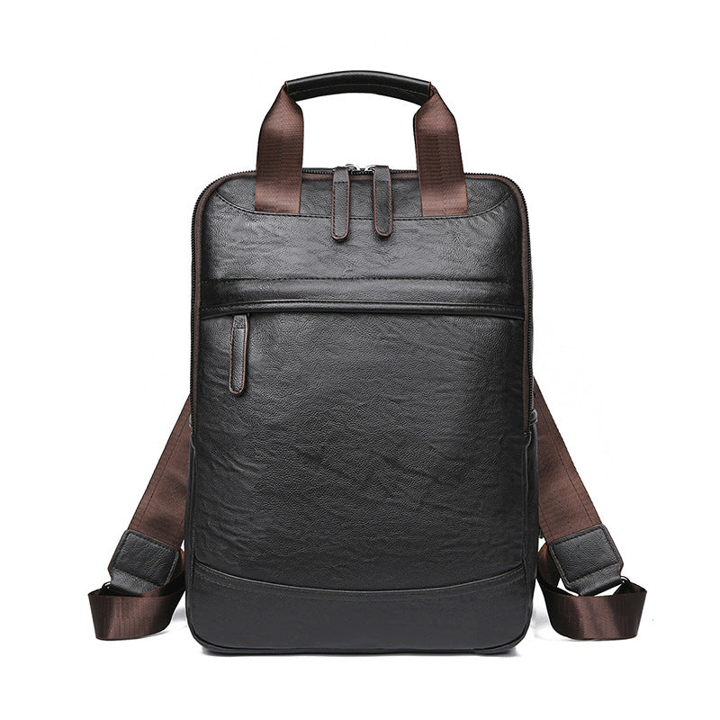 Eleganter Leder Laptop Rucksack Karnz