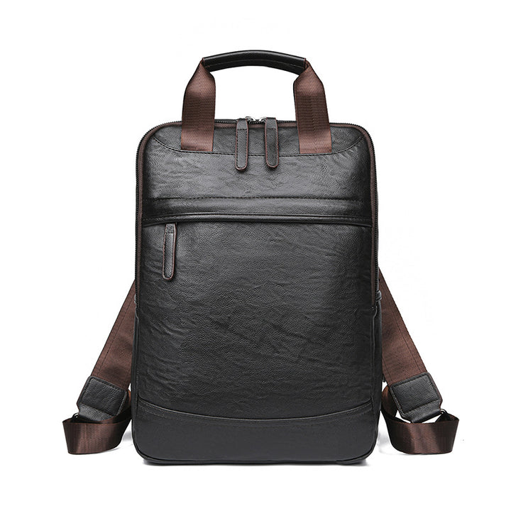 Eleganter Leder Laptop Rucksack Karnz