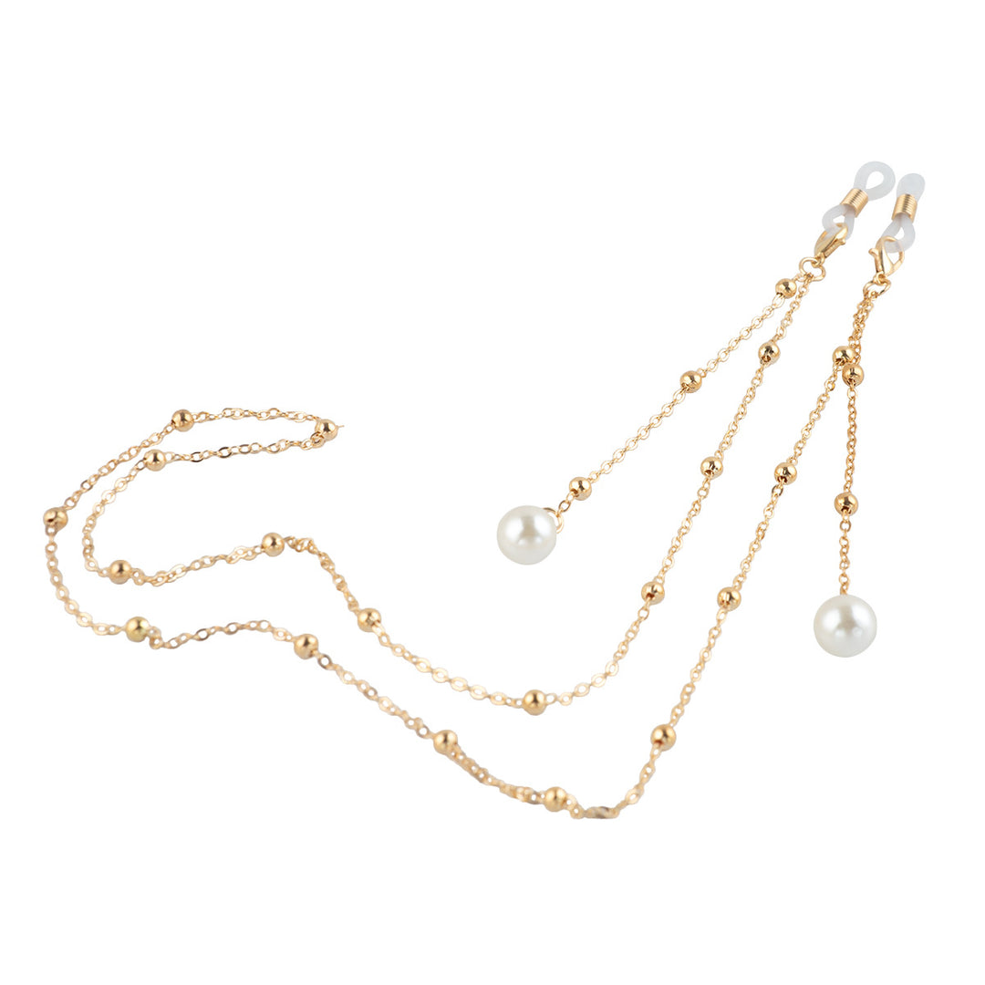 Elegante Perlen-Akzent Brillen Kette Karnz