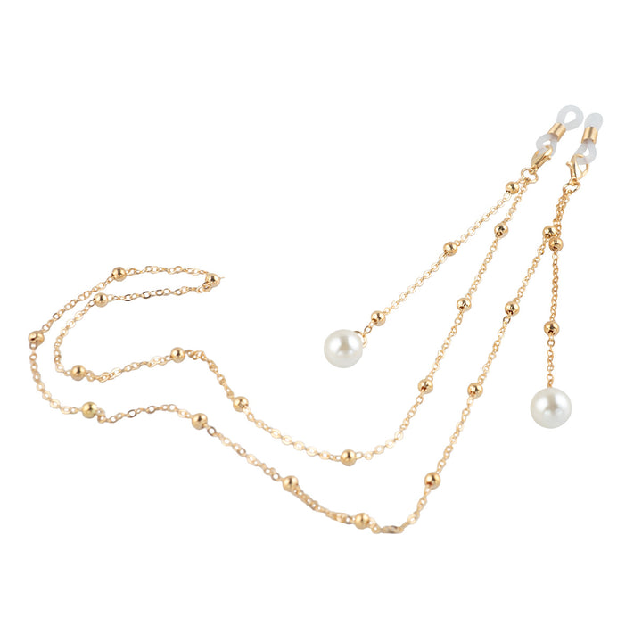 Elegante Perlen-Akzent Brillen Kette Karnz