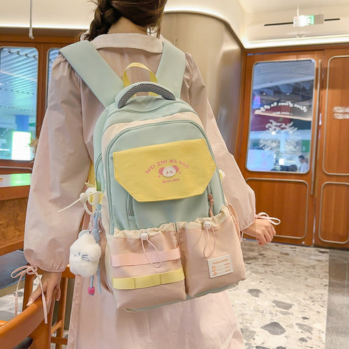 Verspielt Illustrierter Multi-Taschen Rucksack Karnz