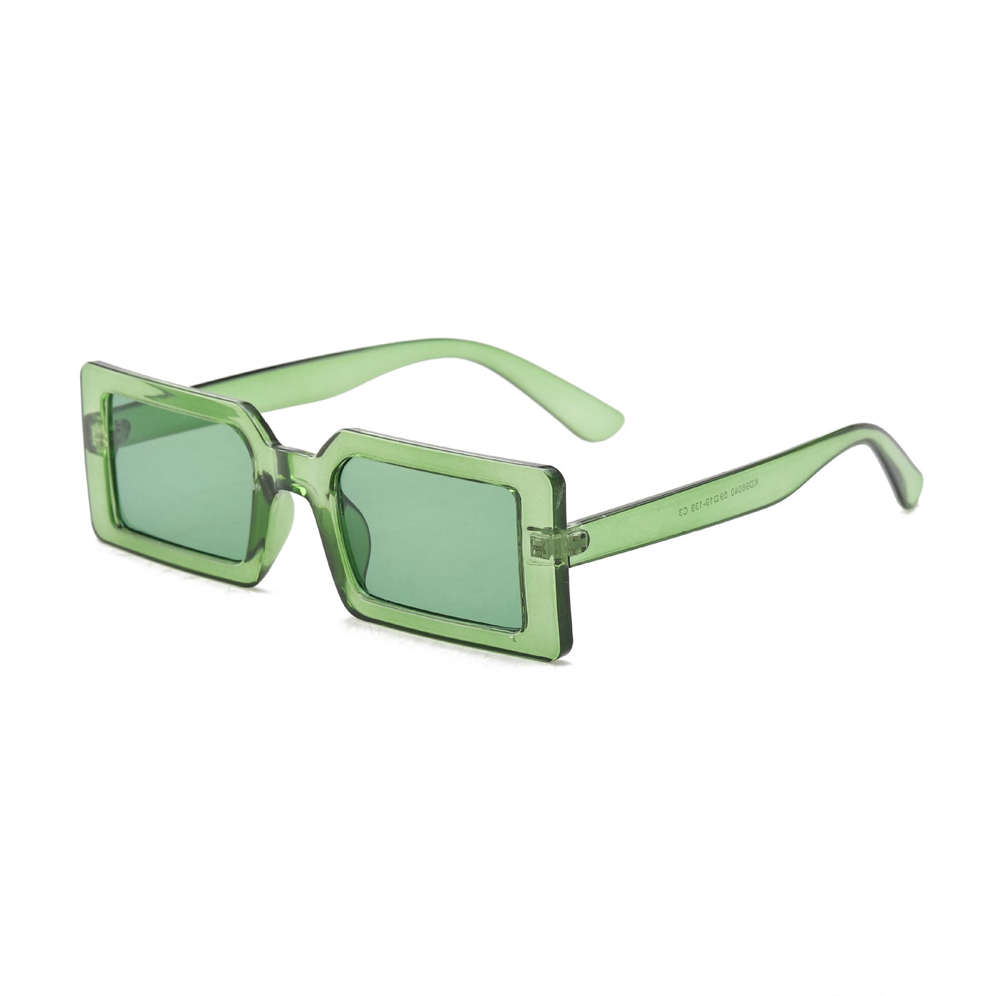 Damen quadratische Sonnenbrille mit modernem Transparentrahmen Karnz