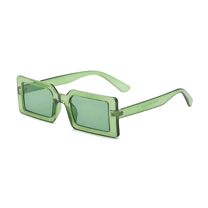 Damen quadratische Sonnenbrille mit modernem Transparentrahmen Karnz