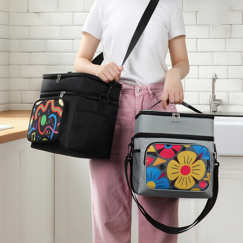 Isolierte Blumen-Lunch-Kühltasche Karnz