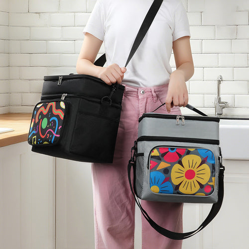 Isolierte Blumen-Lunch-Kühltasche Karnz