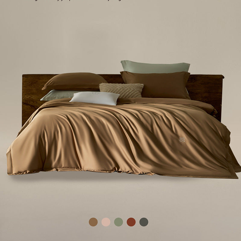 Premium Seidiger Satin Bettbezug Set