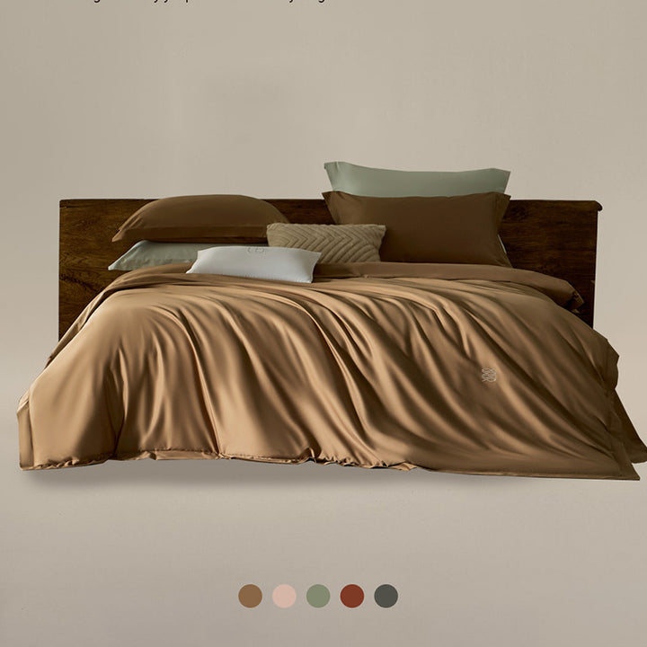 Premium Seidiger Satin Bettbezug Set