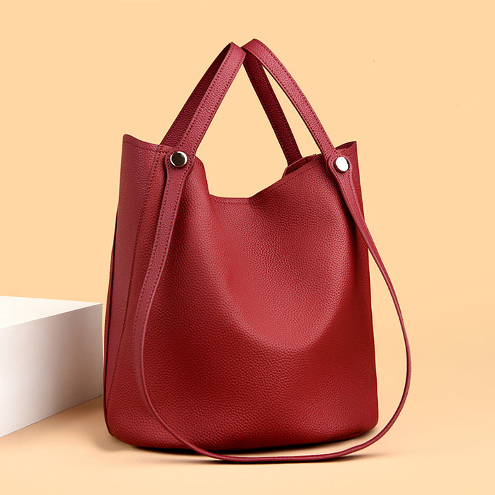 Legere Leder Eimer Tasche Karnz