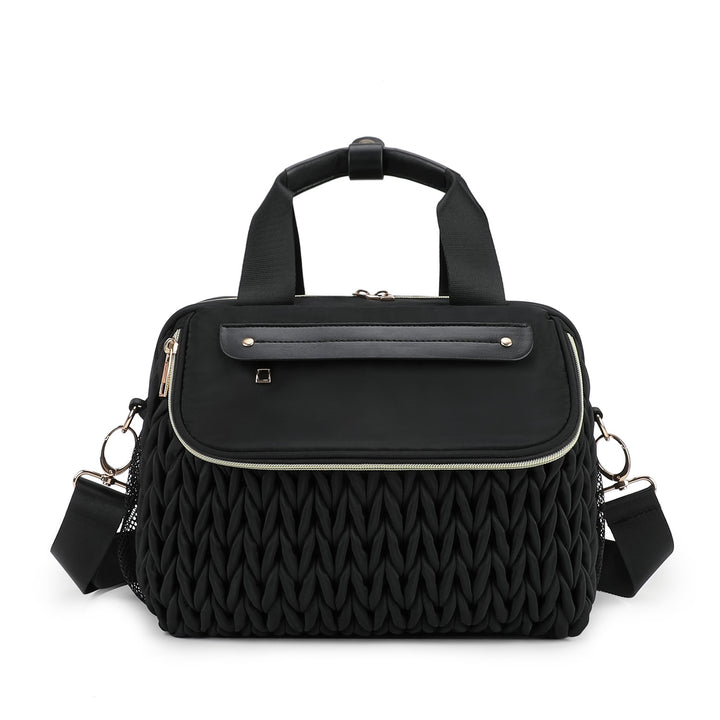 Modische Wickeltasche mit Eleganter Flechtoptik Karnz