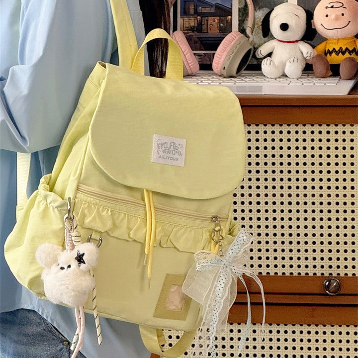 Stylischer Rüschendesign Schulrucksack Karnz