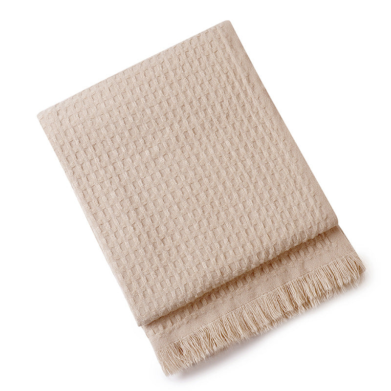 Elegante Strukturierte Strickdecke