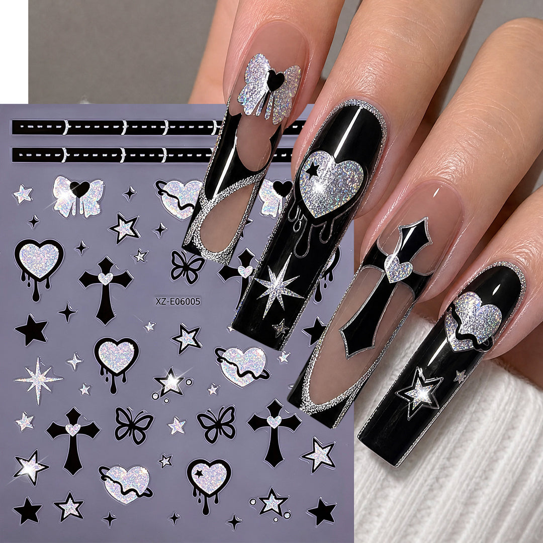 Leuchtende Geister-Nagelkunst Aufkleber Set