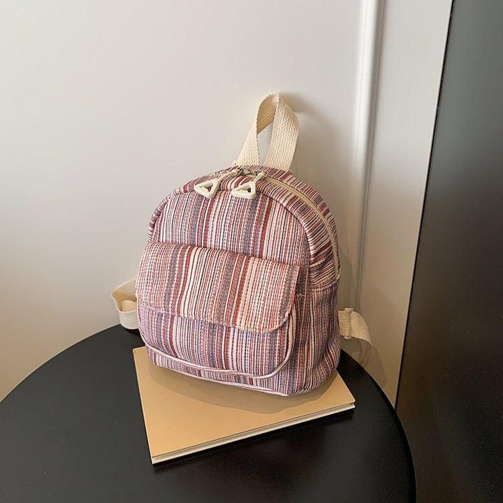Kompakter gestreifter Mini-Rucksack