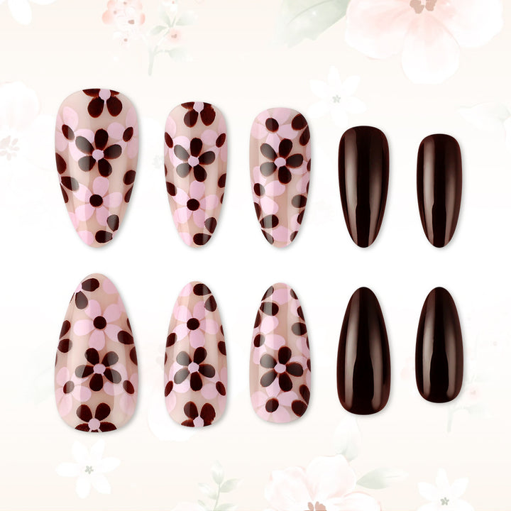 Floral Print Gel Nagelkunst Set Karnz