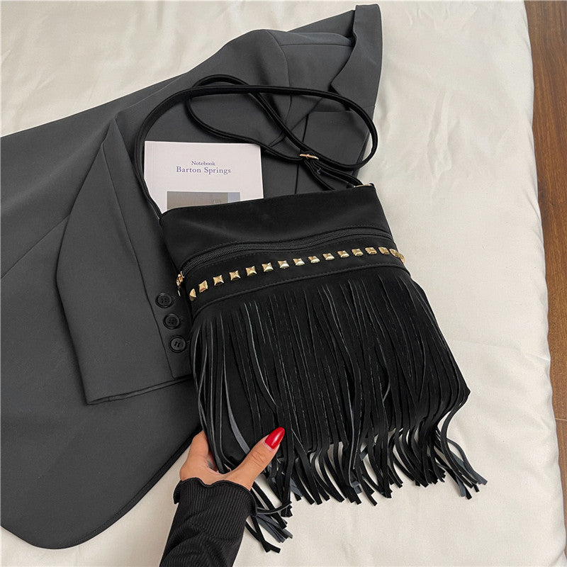 Stylische Fransen Crossbody Tasche Karnz