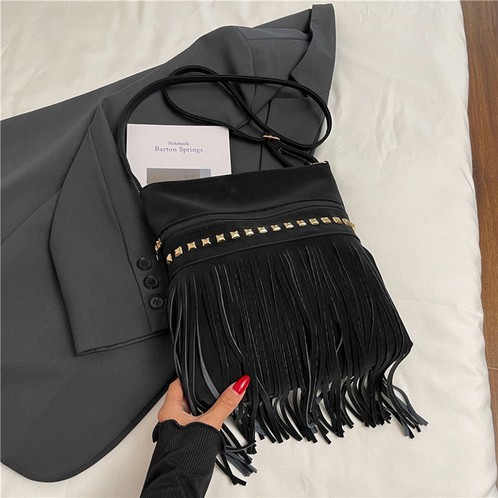 Stylische Fransen Crossbody Tasche Karnz