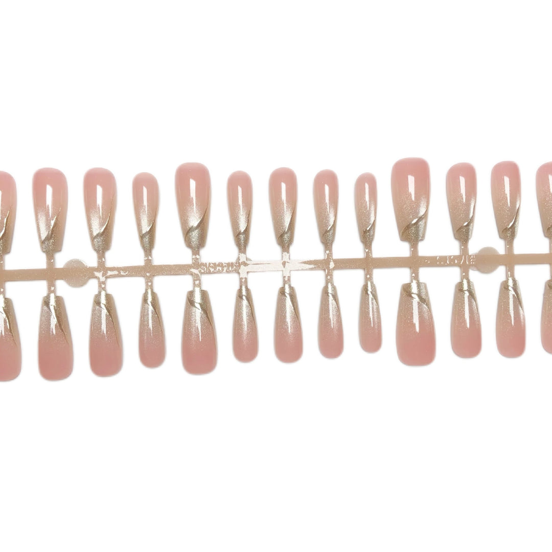 Elegantes Glänzendes Press-On Nagelset