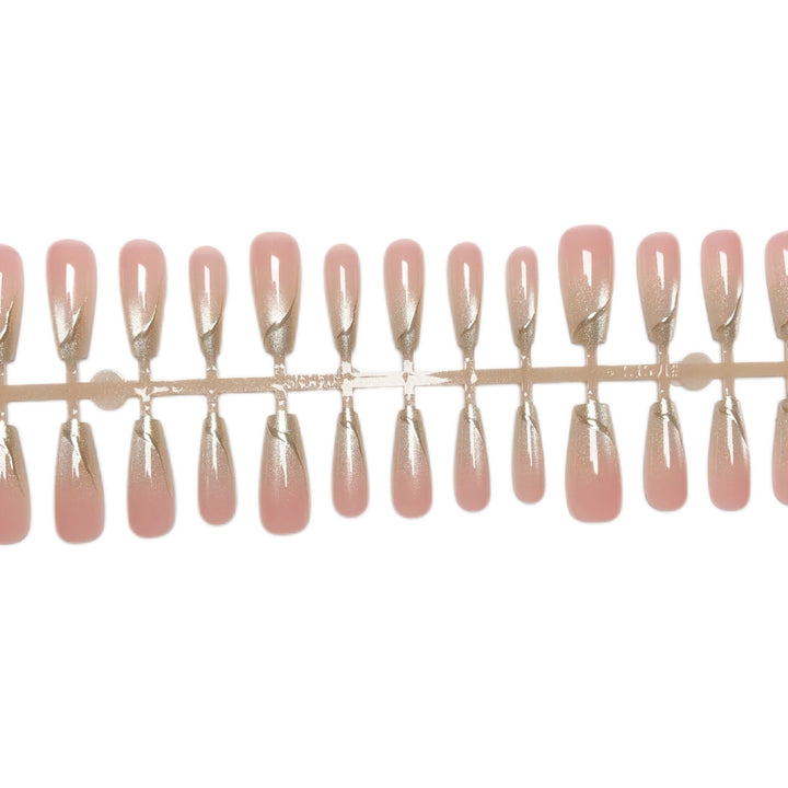Elegantes Glänzendes Press-On Nagelset