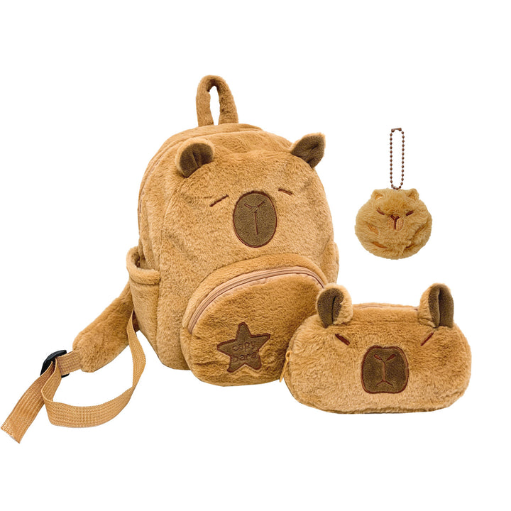 Plüsch-Rucksack mit Tiermotiv und Praktischen Fächern Karnz