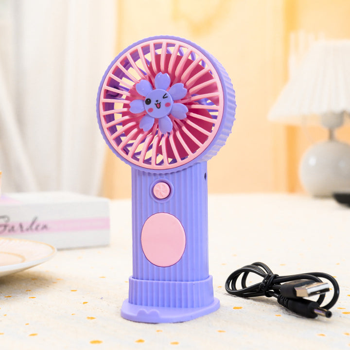 Damen Tragbarer Handventilator mit lustigem Blumendesign Karnz
