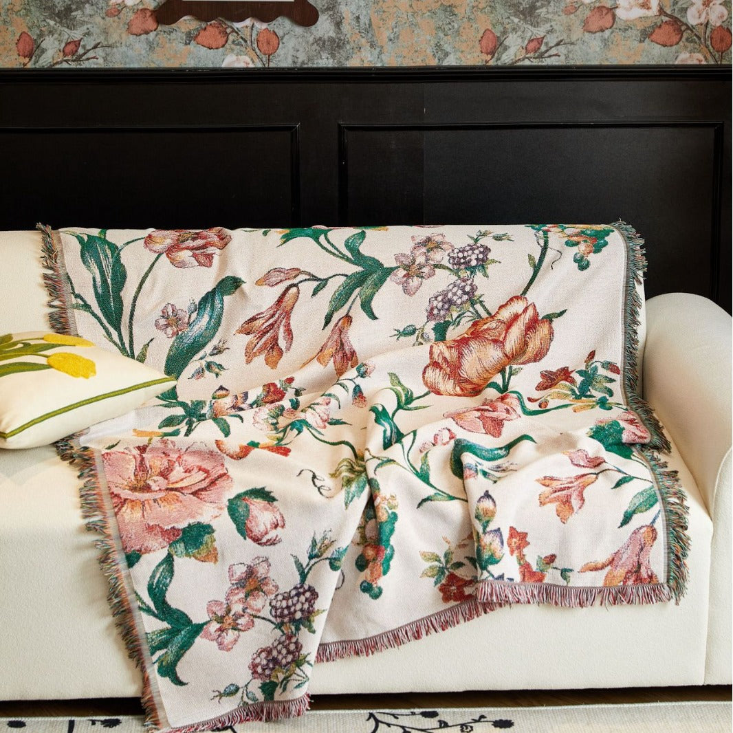 Blumenmuster dekorative Tagesdecke