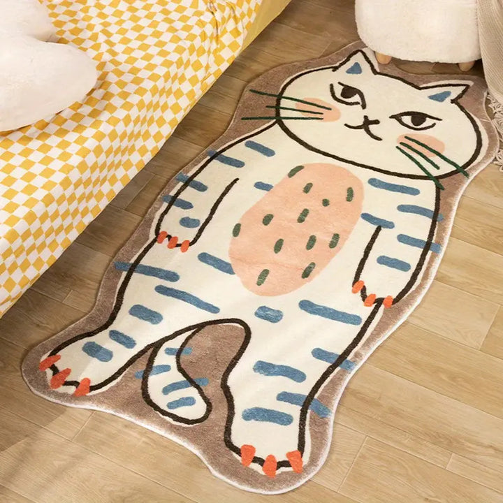 Cartoon Katzenförmiger Teppich