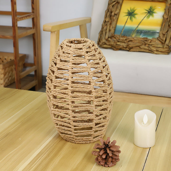 Kunstvoller Rattan Tischlampenschirm Karnz