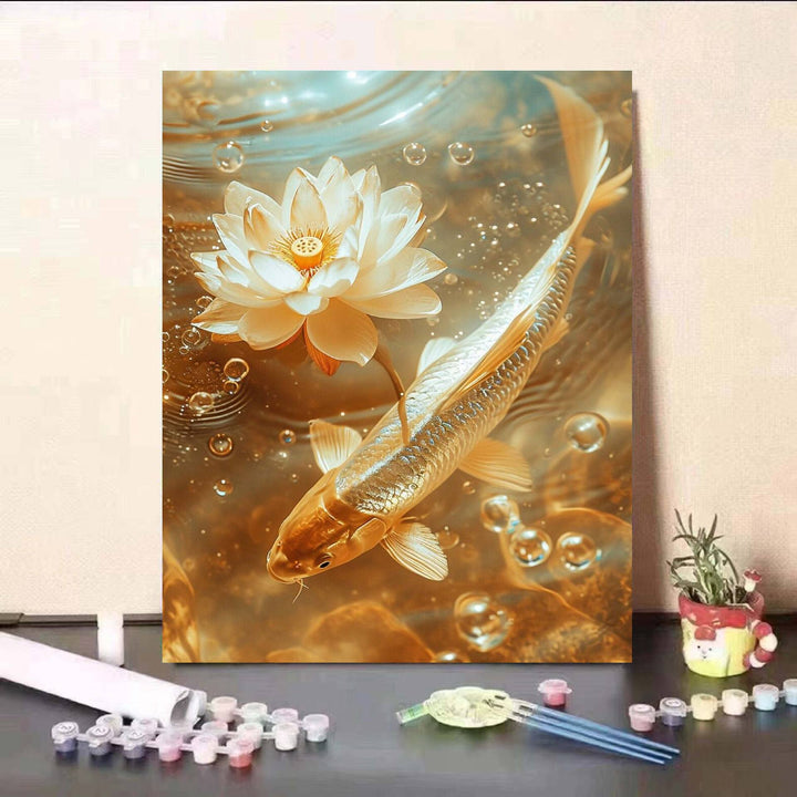 DIY Koi Fisch und Seerose Malset Karnz